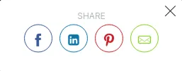 Share window with social network buttons