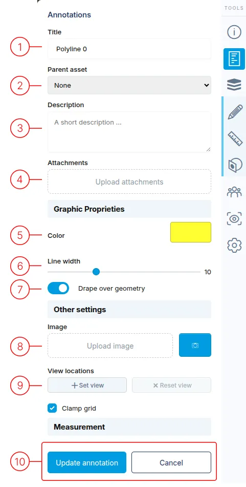 Draw Polyline Side Menu
